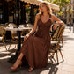 Dames Mouwloze Bandjes Empire Taille Maxi Jurk