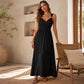 Dames Mouwloze Bandjes Empire Taille Maxi Jurk