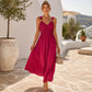 Dames Mouwloze Bandjes Empire Taille Maxi Jurk