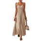 Dames Mouwloze Bandjes Empire Taille Maxi Jurk