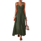 Dames Mouwloze Bandjes Empire Taille Maxi Jurk