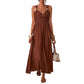 Dames Mouwloze Bandjes Empire Taille Maxi Jurk
