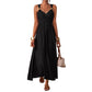 Dames Mouwloze Bandjes Empire Taille Maxi Jurk