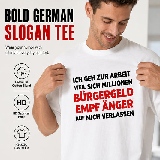 Heren Casual Ronde Hals Grappige Slogan Top
