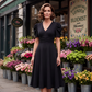 🥳2026 HOT UITVERKOOP🥳💞MEER DAN 50.000 VERKOCHT!💥💕🌿 50% KORTING! Elegante jurk met pofmouwen – V-hals en hoge taille creëren een zandloperfiguur. Ademend, kreukvrij. Perfect voor volwassen vrouwen. 👗✅