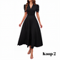 🥳2026 HOT UITVERKOOP🥳💞MEER DAN 50.000 VERKOCHT!💥💕🌿 50% KORTING! Elegante jurk met pofmouwen – V-hals en hoge taille creëren een zandloperfiguur. Ademend, kreukvrij. Perfect voor volwassen vrouwen. 👗✅