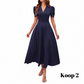 🥳2026 HOT UITVERKOOP🥳💞MEER DAN 50.000 VERKOCHT!💥💕🌿 50% KORTING! Elegante jurk met pofmouwen – V-hals en hoge taille creëren een zandloperfiguur. Ademend, kreukvrij. Perfect voor volwassen vrouwen. 👗✅