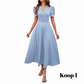 🥳2026 HOT UITVERKOOP🥳💞MEER DAN 50.000 VERKOCHT!💥💕🌿 50% KORTING! Elegante jurk met pofmouwen – V-hals en hoge taille creëren een zandloperfiguur. Ademend, kreukvrij. Perfect voor volwassen vrouwen. 👗✅