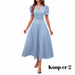 🥳2026 HOT UITVERKOOP🥳💞MEER DAN 50.000 VERKOCHT!💥💕🌿 50% KORTING! Elegante jurk met pofmouwen – V-hals en hoge taille creëren een zandloperfiguur. Ademend, kreukvrij. Perfect voor volwassen vrouwen. 👗✅