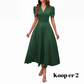 🥳2026 HOT UITVERKOOP🥳💞MEER DAN 50.000 VERKOCHT!💥💕🌿 50% KORTING! Elegante jurk met pofmouwen – V-hals en hoge taille creëren een zandloperfiguur. Ademend, kreukvrij. Perfect voor volwassen vrouwen. 👗✅