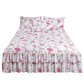 🌸 -50% !    🛏️ Bloemen bedrokset met ruches, 2 kussenslopen en 5 maten