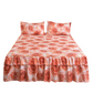 🌸 -50% !    🛏️ Bloemen bedrokset met ruches, 2 kussenslopen en 5 maten