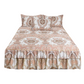 🌸 -50% !    🛏️ Bloemen bedrokset met ruches, 2 kussenslopen en 5 maten