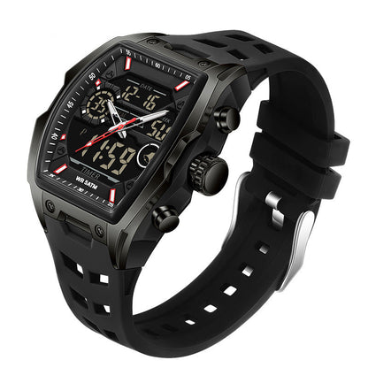 ⌚ Heren Dubbele Display Sportwatch – Analoog-Digitale Horloge Met Verlichte Wijzerplaat