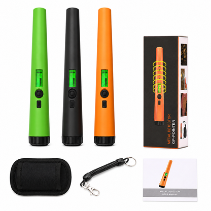 ⏳ Tijdelijke aanbieding⏳ Handheld metaaldetector met 360° detectie geluid en trilalarm en LED lamp in 3 kleuren