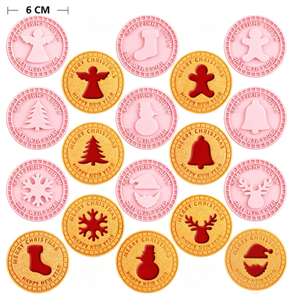 📢📢 1+1 gratis🎄 3D-kerstkoekjesvormen voor feestelijke koekjes met reliëf