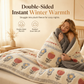 ❄️Warmer slapen zonder extra dekens stapelen – Dubbelzijdige Sherpa Fleece Deken | Sneeuwvlok Velvet + Lamsvacht | Boho Printdesign ❄️🛌