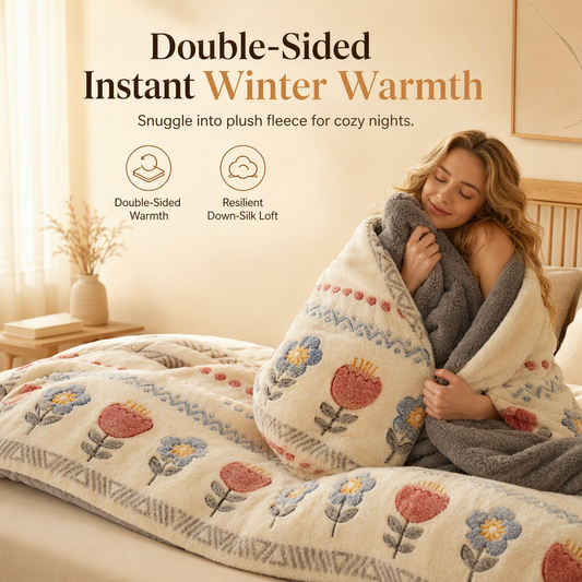 ❄️Warmer slapen zonder extra dekens stapelen – Dubbelzijdige Sherpa Fleece Deken | Sneeuwvlok Velvet + Lamsvacht | Boho Printdesign ❄️🛌