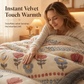 ❄️Warmer slapen zonder extra dekens stapelen – Dubbelzijdige Sherpa Fleece Deken | Sneeuwvlok Velvet + Lamsvacht | Boho Printdesign ❄️🛌