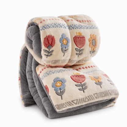 ❄️Warmer slapen zonder extra dekens stapelen – Dubbelzijdige Sherpa Fleece Deken | Sneeuwvlok Velvet + Lamsvacht | Boho Printdesign ❄️🛌