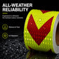 🔦 High-Visibility Pijl Reflecterende Tape – 5m Waterdichte Zelfklevende Veiligheidsstrip met Prismatische Reflectie