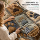 📢📢Zacht en warm op de bank zonder zware sprei – Flanellen Deken met Pootafdrukprint | 7 Maten | Kaki & Blauw 🐾☀️