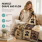 📢📢Zacht en warm op de bank zonder zware sprei – Flanellen Deken met Pootafdrukprint | 7 Maten | Kaki & Blauw 🐾☀️
