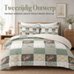 🛏️ All-season geruwd beddengoedset met print, inclusief dekbedovertrek en 2 kussenslopen