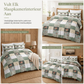 🛏️ All-season geruwd beddengoedset met print, inclusief dekbedovertrek en 2 kussenslopen