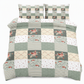 🛏️ All-season geruwd beddengoedset met print, inclusief dekbedovertrek en 2 kussenslopen