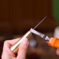 Leer, canvas en dikke stoffen naaien zonder naald die buigt of knapt – Naaipriemset met Koperen Handgreep | Verwisselbare Stalen Naalden | Gewaxt Garen | 3 of 4 Naalden 🧵🔧