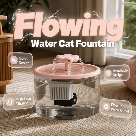Stromend water drinken uw kat of hond meer – Automatische Huisdieren Drinkfontein | Voedselkwaliteit PP | 1,5L | 4 Kleuren | USB of Adapter 🐱💧
