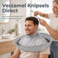 ✂️ Ademende grijze kapperscape voor knippen en haarverven