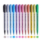 Metallic stiften die glinsteren op papier, glas, steen, hout en keramiek – Metallic Markeerset | 12 of 24 Kleuren | Dual Tip, Harde Punt of Penseelpunt | 16 cm | Nylon+Vezel ✨🎨