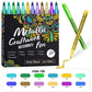 Metallic stiften die glinsteren op papier, glas, steen, hout en keramiek – Metallic Markeerset | 12 of 24 Kleuren | Dual Tip, Harde Punt of Penseelpunt | 16 cm | Nylon+Vezel ✨🎨