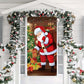 🎄 2+1 GRATIS –Kerstdeurversiering met Santa, sneeuwpoppen en kerstbomen