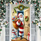 🎄 2+1 GRATIS –Kerstdeurversiering met Santa, sneeuwpoppen en kerstbomen