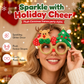 👻 50% OFF NOW! 🎄 Feestelijke kerstbril met glitterdetails voor party en verkleedplezier