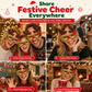 👻 50% OFF NOW! 🎄 Feestelijke kerstbril met glitterdetails voor party en verkleedplezier