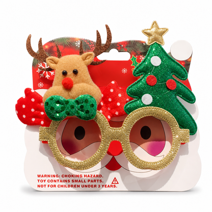 👻 50% OFF NOW! 🎄 Feestelijke kerstbril met glitterdetails voor party en verkleedplezier