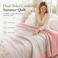 ☁️ Lichte zomerquilt met sojavezels, 3D-dotstructuur en 4 maten
