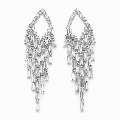 ⏳Limited-time 50% off✨ Rhombus oorbellen met kristallen kwastjes en S925-stiften