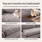 🏡 Chenille banksprei met visgraatpatroon en kwastjes