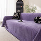 🏡 Chenille banksprei met visgraatpatroon en kwastjes