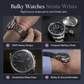 🕰️ Tonneau herenhorloge met chronograaf, skeleton-wijzerplaat, maanstand en siliconen band
