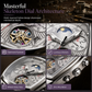 🕰️ Tonneau herenhorloge met chronograaf, skeleton-wijzerplaat, maanstand en siliconen band