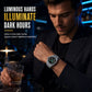 ⏳ 50% KORTING! ⏰ Sportief quartzhorloge voor heren met lichtgevende wijzers in mechanische stijl, datum- en kalenderweergave en waterdichtheid