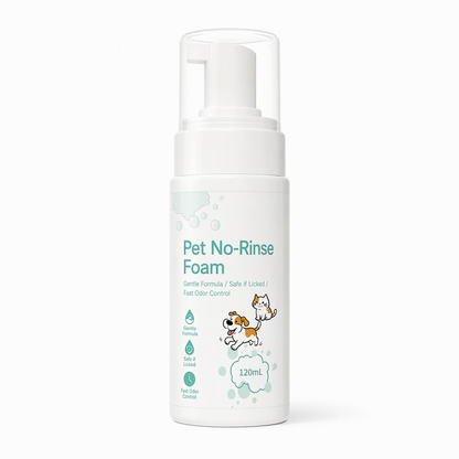 ⏳ Tijdelijke aanbieding⏳ Reinigingsschuim zonder uitspoelen voor katten en honden, 120 ml