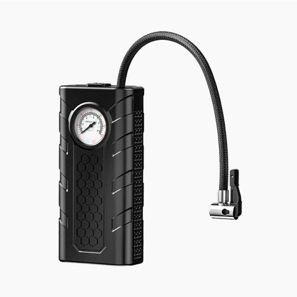 ⏳ Tijdelijke aanbieding⏳ Draadloze bandenpomp met USB-oplaadbare accu en mechanische drukmeter, 35 l/min
