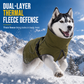 ⏳ Tijdelijke aanbieding⏳ Warme winterjas voor honden met hoge kraag, fleecevoering en reflecterende details